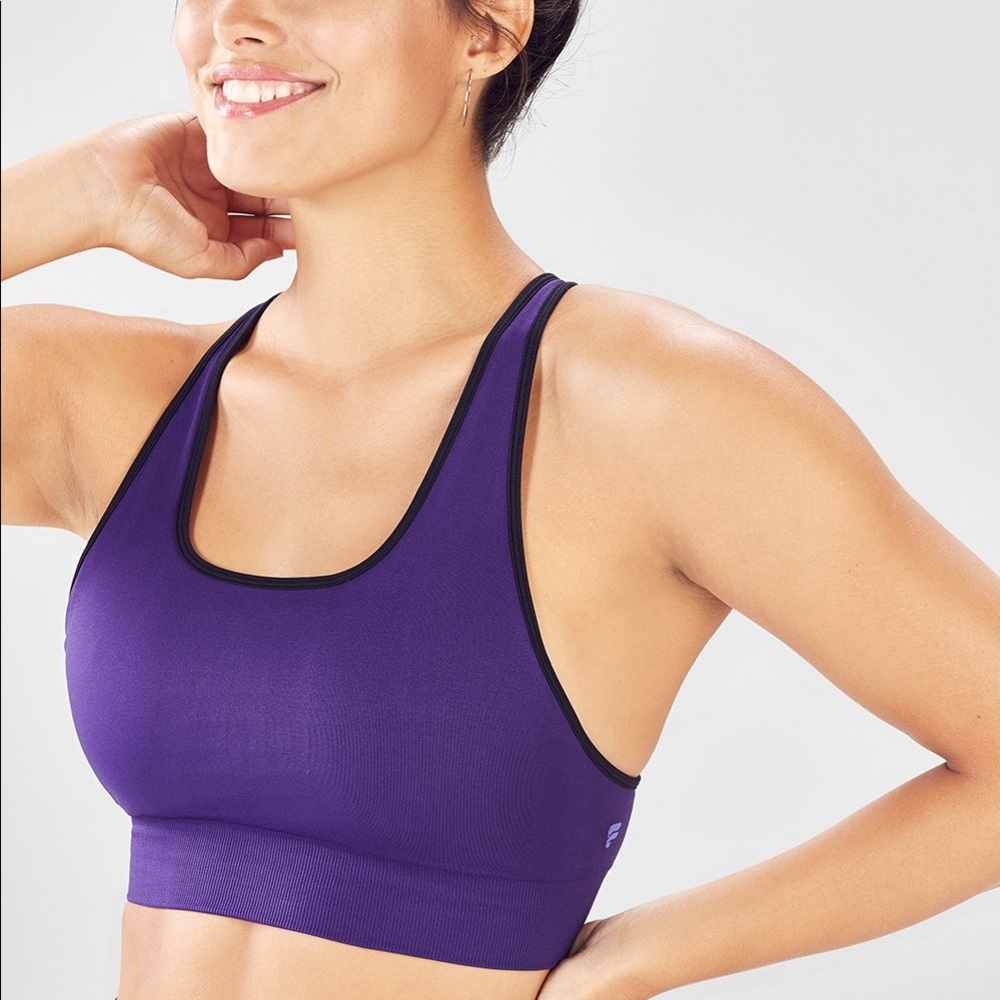 Fabletics Seamless Plum / Black L bra